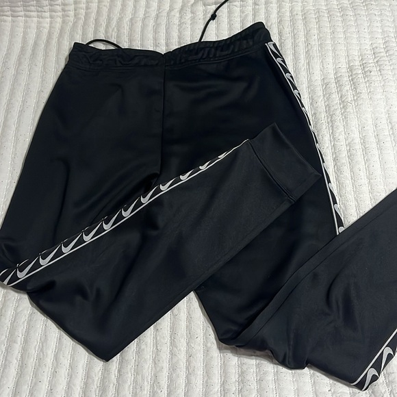 Nike Black Athletic Pants with White Logo - Picture 3 of 3